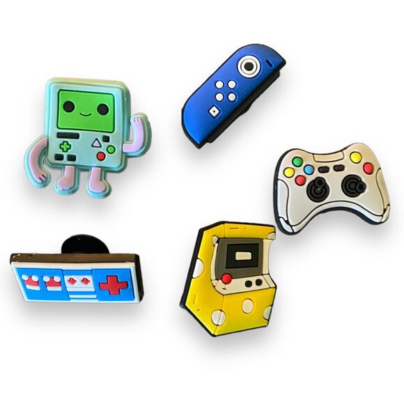 Gaming Shoe Charms Decorations Assorted Video Game Set of 5 - Picture 2 of 2